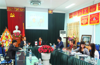 Trường Nhật ngữ và văn hoá Nhật bản (JILC) thăm và làm việc với trường Cao đẳng Kinh tế-Tài chính Thái Nguyên